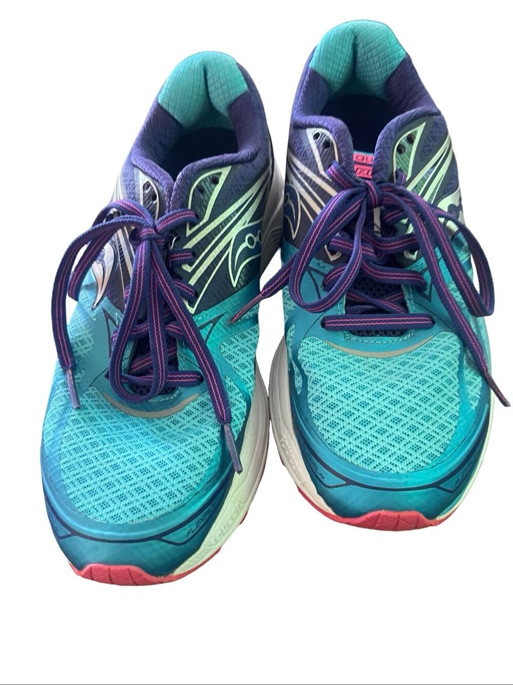 Saucony Women's Blue Purple Pink Ride 9 Everun Running Sneaker Shoes Size 8.5